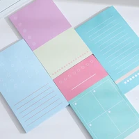 ins colored simple style cute memo pad daily plan note paper student multi function creative notepad school stationery 50 sheets