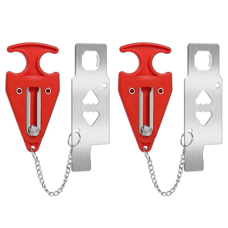

2Pcs Portable Door Lock Hotel Home Security Privacy Travel Mini Hardware Door Lock