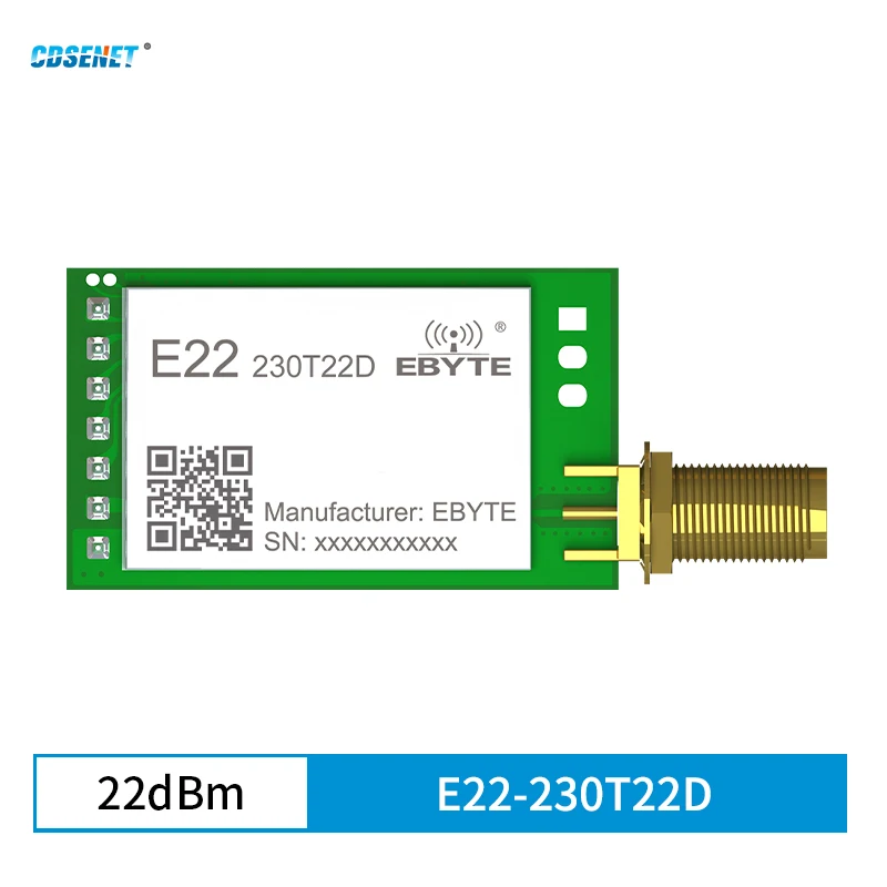 SX1262 LoRa беспроводной модуль CDSENT E22-230T22D 22 дБм низкое энергопотребление на большое расстояние 5 км 220-236 МГц стандартный модуль DIP LoRa