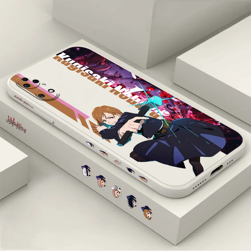 Jujutsu Kaisen Kugisaki Nobara Phone Case For Huawei P60 P50 P40 P30 P20 Mate 50 40 30 20 20X 10 Colour Liquid Silicone Cover