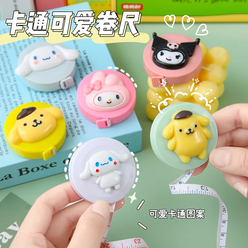 

Sanrio Cinnamoroll Mymelody Kuromi мини маленькая рулетка измерения три окружности бюста бедер талии мерная лента