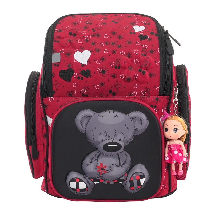 Детские брендовые ортопедические школьные ранцы для детей 6-111, школьные сумки с 3D рисунком медведя из мультфильма, модные рюкзаки для девоч...
