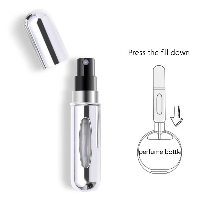 1/5Pcs 5ml Bottom-Filling Pump Perfume Bottle Portable Travel Refillable Spray Bottle Mini Empty Cosmetic Containers New Quality images - 6
