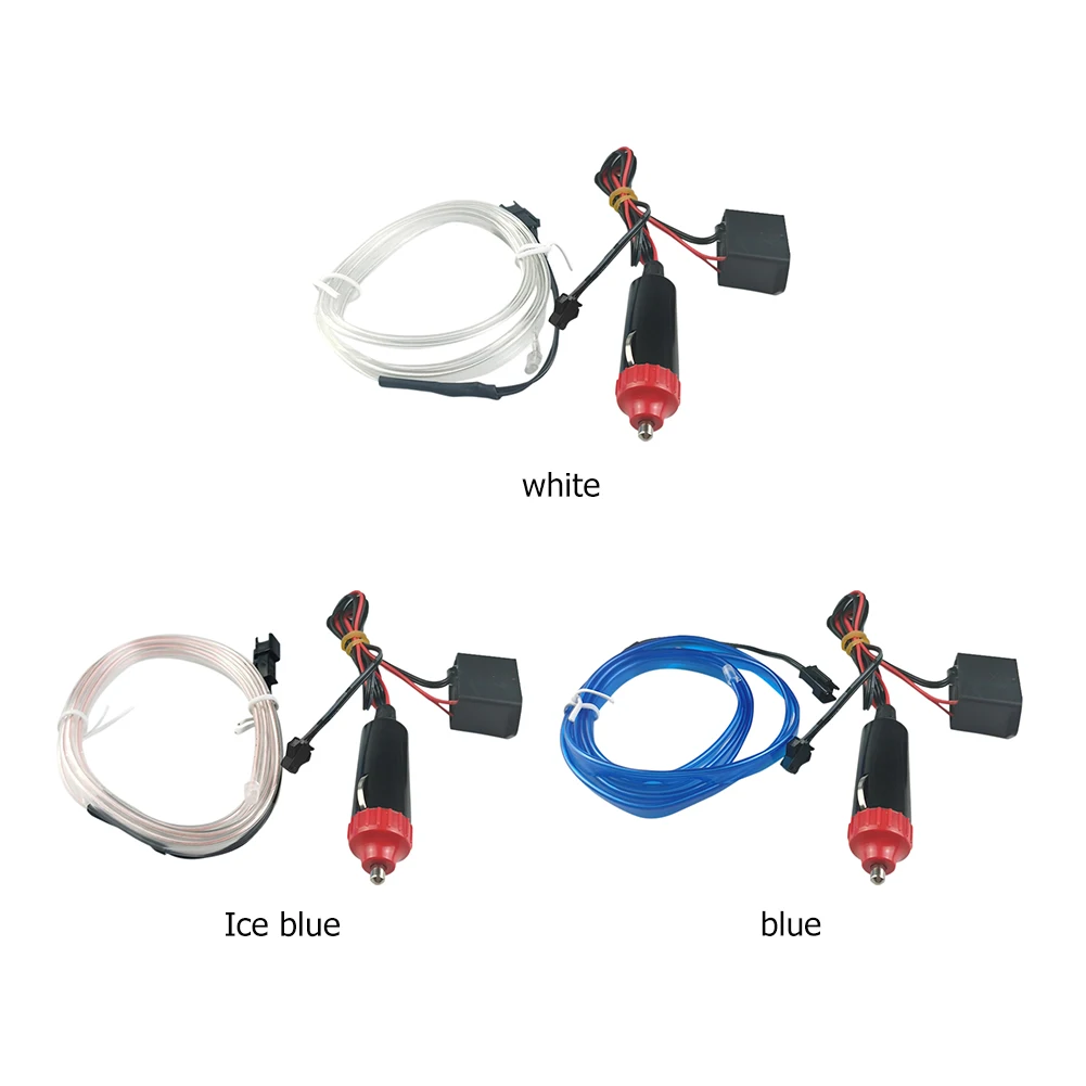 

5/3M Ambient Light Car Door Indoor Ambient Light Cold Light Wire DIY Flexible LED Neon Strip 12V Inverter Driver Car LED Decorat