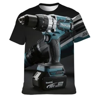 makita tools 3d printed mens t shirts casual round neck sports tops loose breathable oversized tee shirts for men and women 6xl