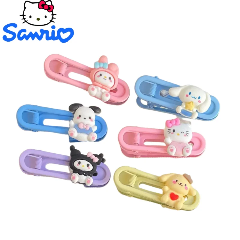 

Sanrio ins cartoon Kawaii hairpin Hello Kitty Cinnamoroll My melody Kuromi hair clip girly heart cute and sweet hair accessories