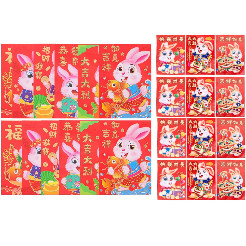 

Red Year Money Envelopes Packet Chinese New Rabbitenvelopelucky Packets Festival Spring The Bao Hong Cartoon Luck Bunny Gift