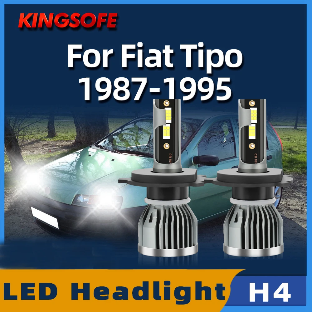 

KIONGSOFE 26000LM LED H4 Car Headlights Bulbs 6000K 12V Turbo Auto For Fiat Tipo 1987 1988 1989 1990 1991 1992 1993 1994 1995