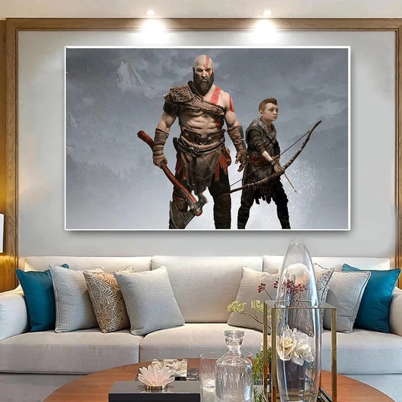 Игровой постер Бог войны персонажи HD и холст картина искусство настенные картины