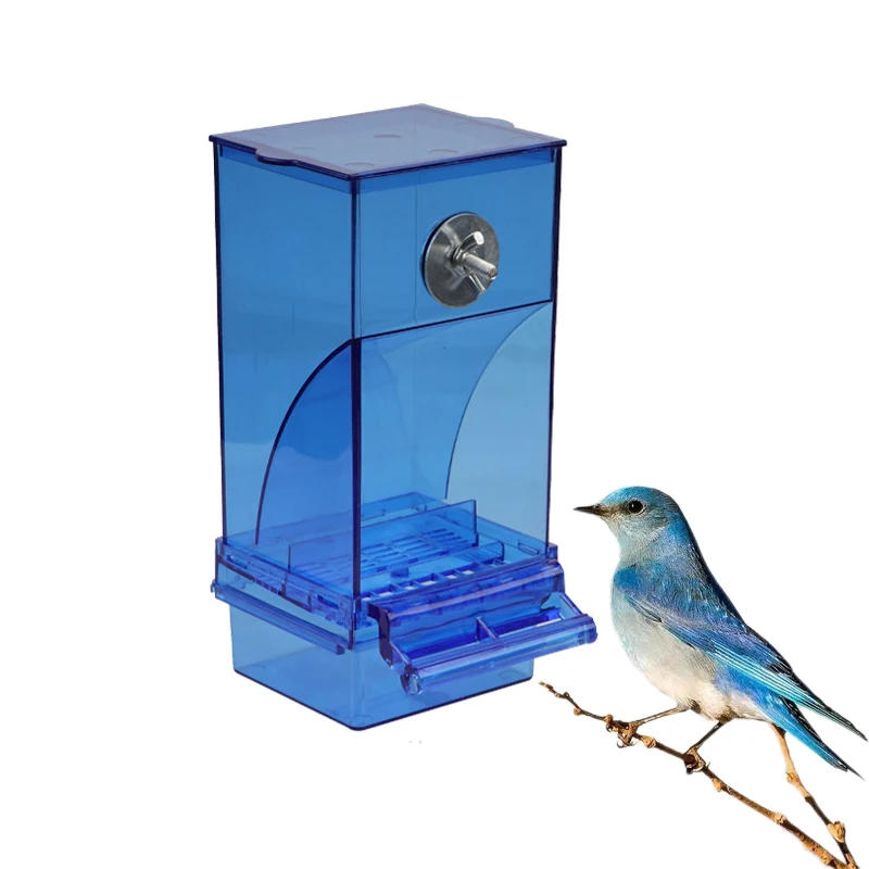 

No Mess Bird Feeder Automatic Grain Hulling Machine For Parrot Seed Food Container Small Medium Parakeets Cage Accessories