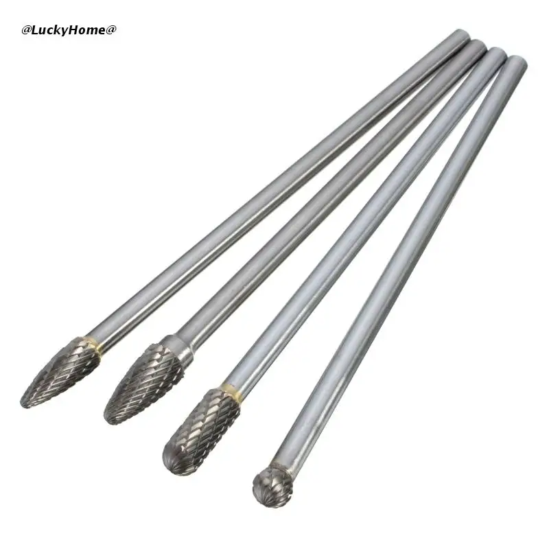 

11UA 6-Inch Long Carbide Rotary Burr Set 6 mm 14-inch Shank Long Reach Double Cut