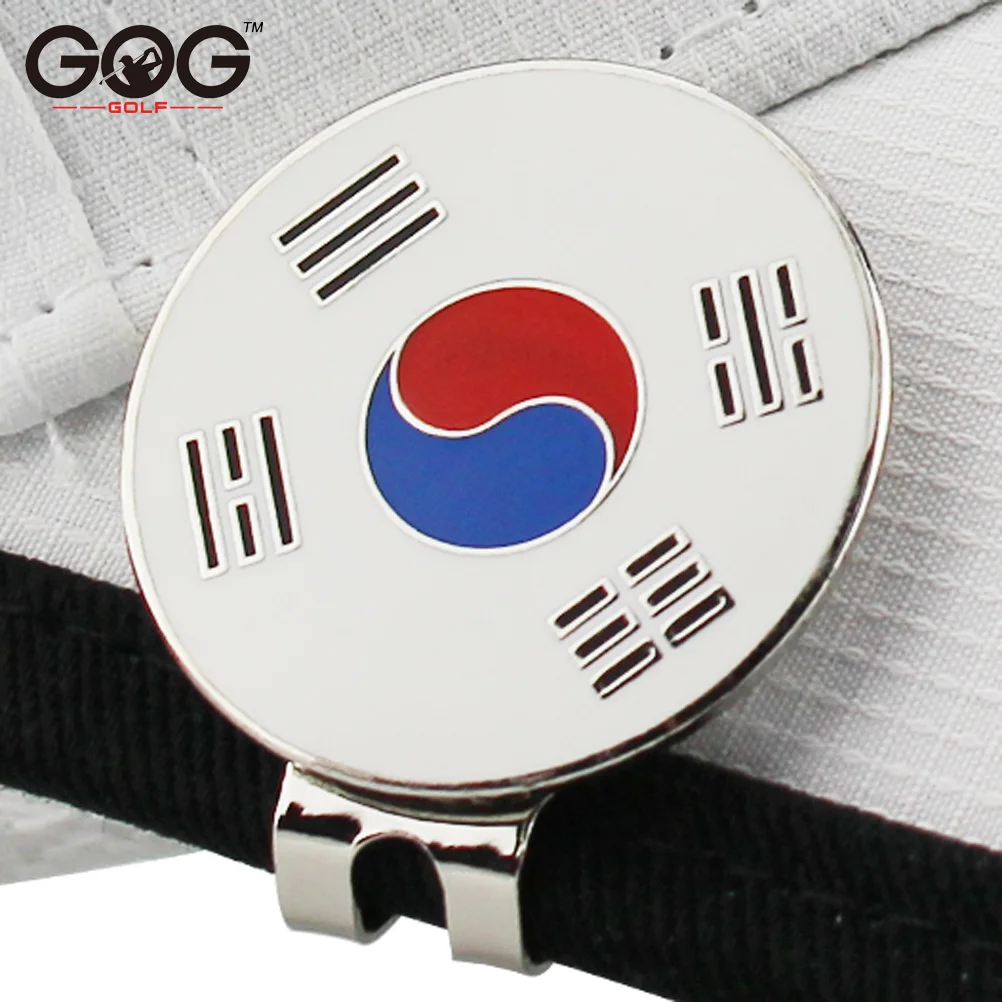 

Golf Ball Marker Mark Cap Clip GOG Alloy Korea 30mm 1pc Professional Flag Golf Ball Marker Tiger