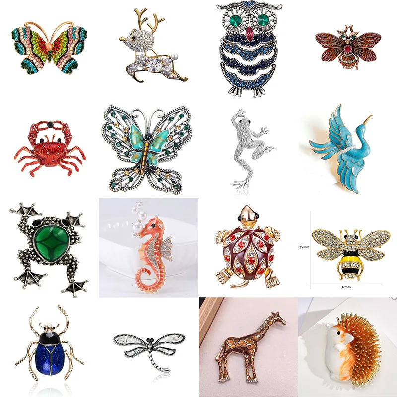 

Fashion Personality Classic Beetle Insect Animal Brooch Drip Oil Rhinestone Alloy Accessories Men and Women Pin