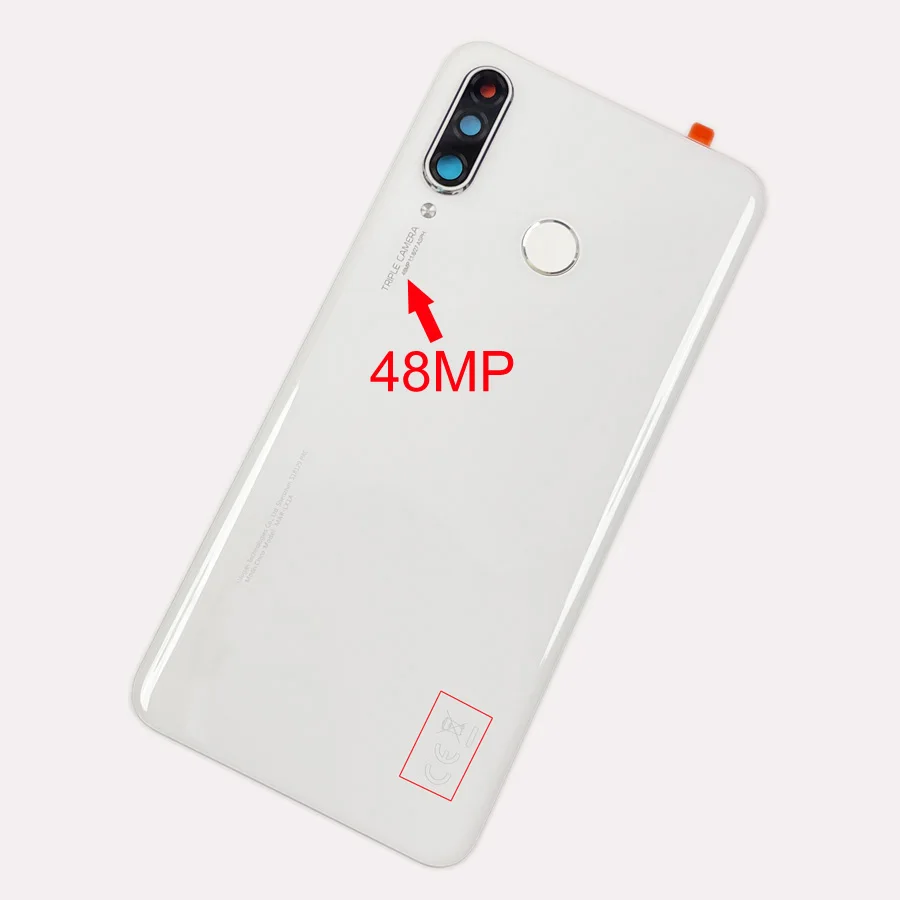 Фото Для Huawei P30 lite 48MP/New Edition 2020 задняя крышка батарейного отсека, задняя стеклянная крышка корпуса Nova 4E с объективом камеры и CE №4