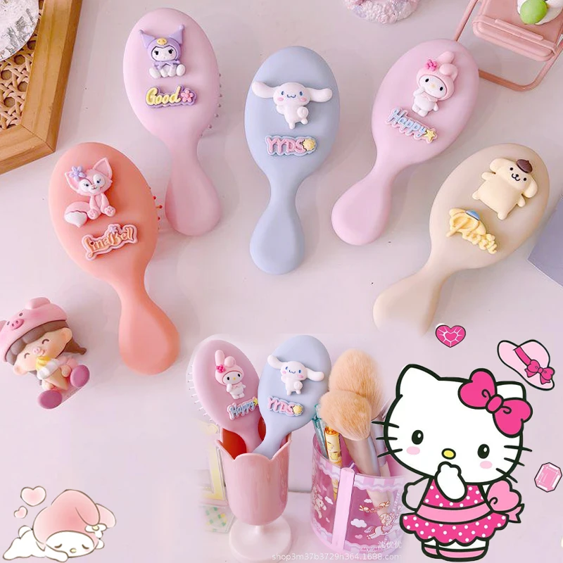 

Kawaii Sanrioed Small Portable Massage Air Cushion Comb My Melody Kuromi Air Cushion Comb Girl Handheld Hairdressing Brush Comb