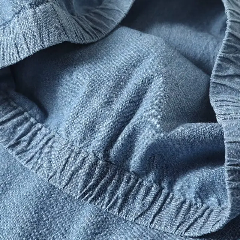 Новая модная женская юбка-миди с разрезом повседневная универсальная джинсовая