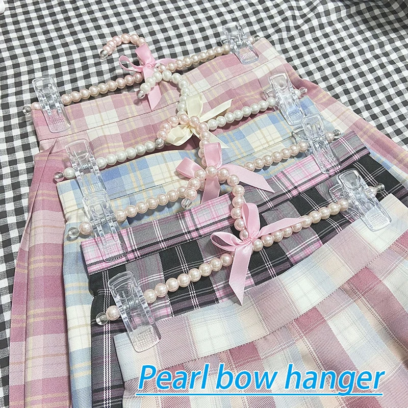 

5 шт., нескользящая пластиковая вешалка для одежды с жемчугом