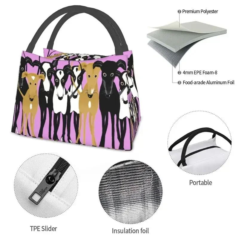 Герметичная сумка для ланча Greyhound женщин теплоизолированная Сумочка еды пикника