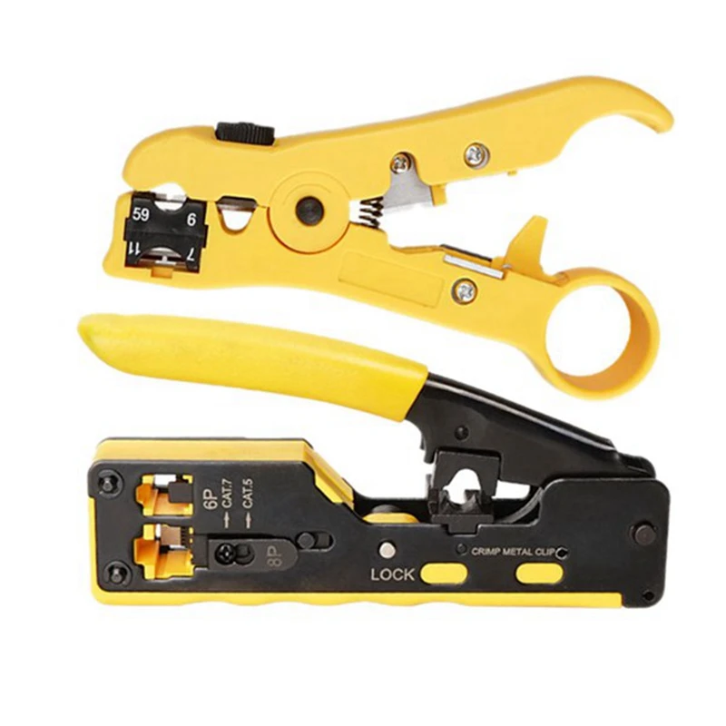 

Rj45 Pliers Crimper Cat5 Cat6 Cat7 Network Tool Rg Rj 45 Ethernet Cable Stripper Pressing Clamp Tongs Clip Rg45 Lan