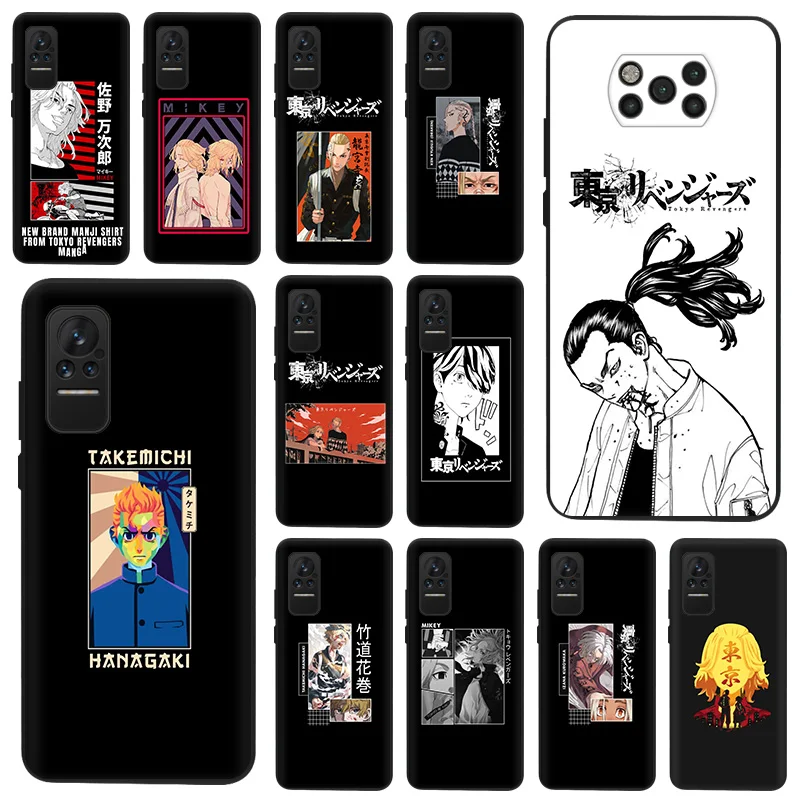 

Tokyo Revengers Mikey Phone Case For Xiaomi Poco X3 Pro M3 5G Mi Civi X3 NFC F3 GT F1 9 8 A2 Lite CC9 9T Redmi10 Black TPU Cover