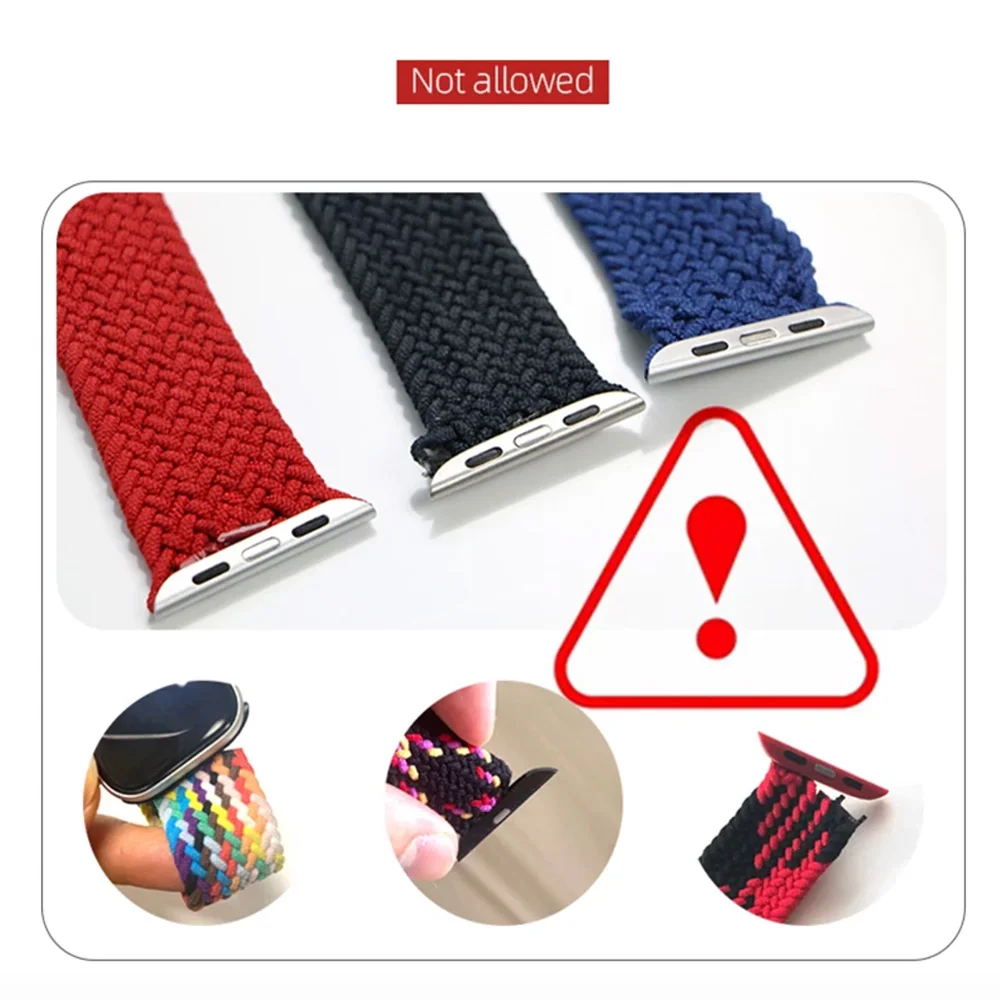 1:1Original nylon Solo loop strap For Apple Watch band series7 8 SE 6 5 3 Braided Single Loop strap for iwatch 45mm44mm 49mm41mm