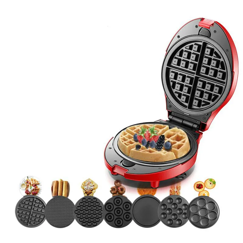 

Многофункциональная вафельница, Электрический пончик, мороженое, конусный гриль, печь для торта, сковорода, машина для приготовления пищи, 7...