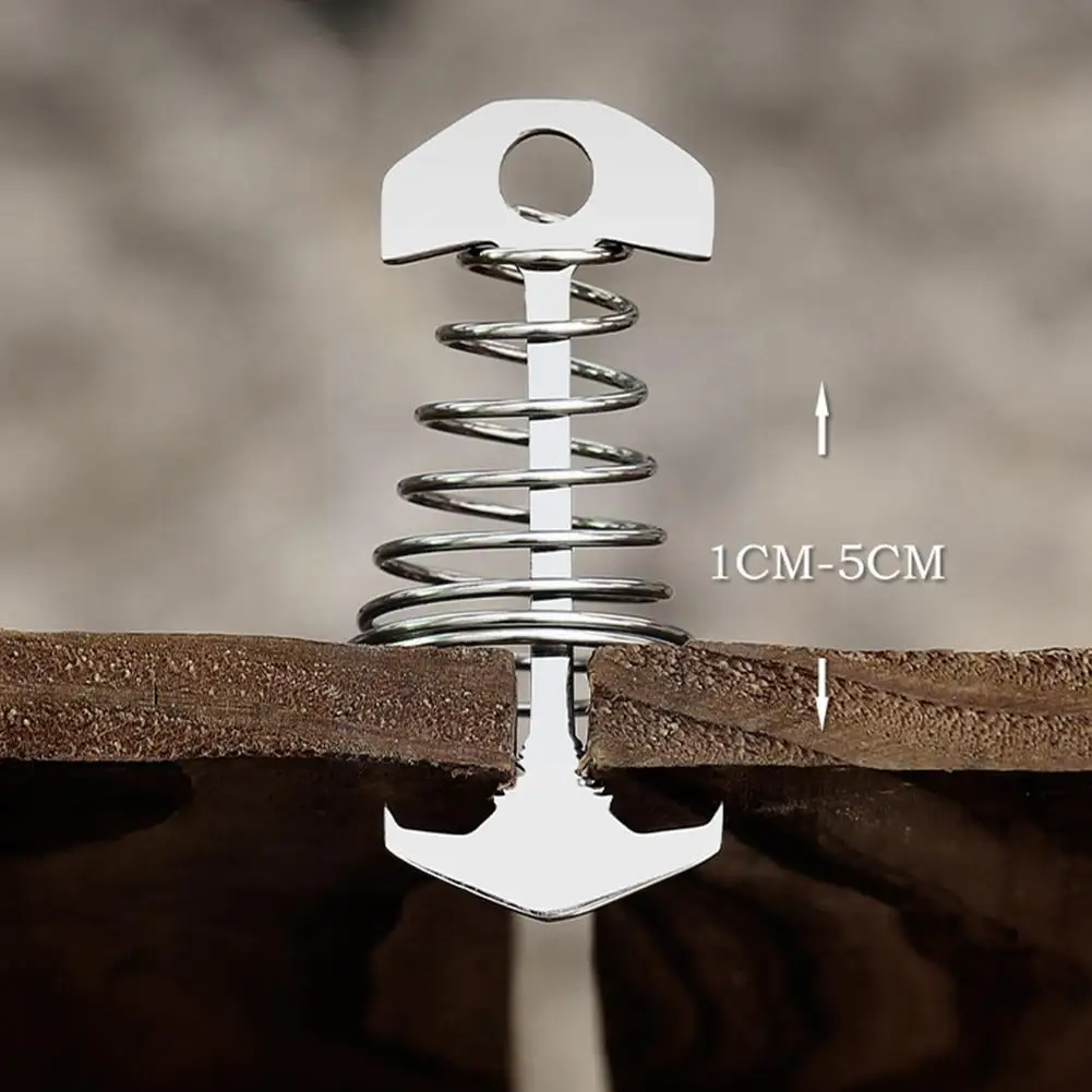 

1pc Wind Rope Buckle Shaped Spring Octopus Deck Peg Hiking Steel Buckle Durable Hook Outdoor Rope Nail Fixed Board Camping L8f3