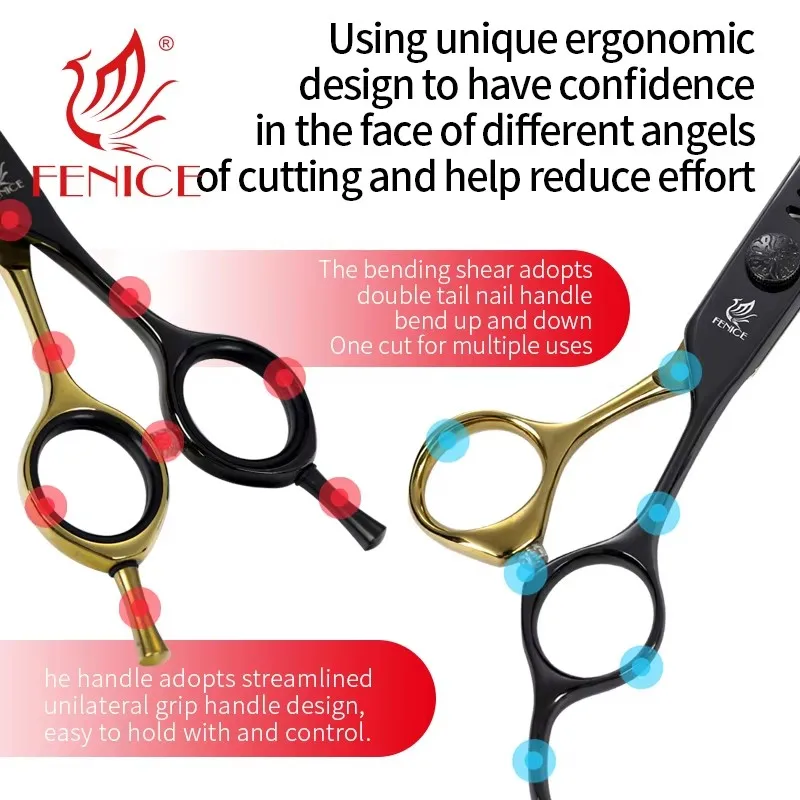 Ножницы для ухода за домашними животными набор филировочных изогнутых и