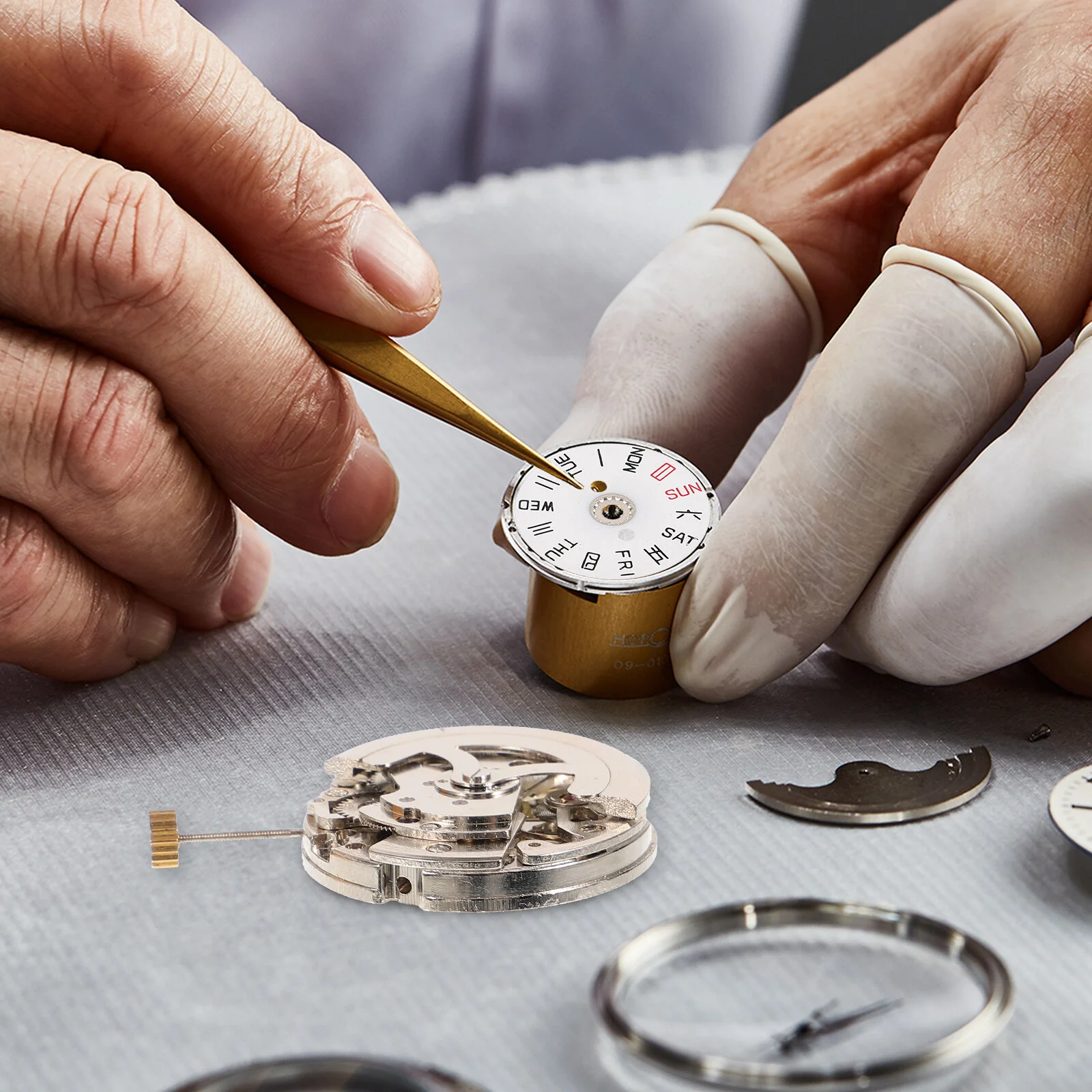 Calendar Disc White Accessories Repair Watch Replacement Lightweight Mechanical Week Dial Metal Repairing Day Movement