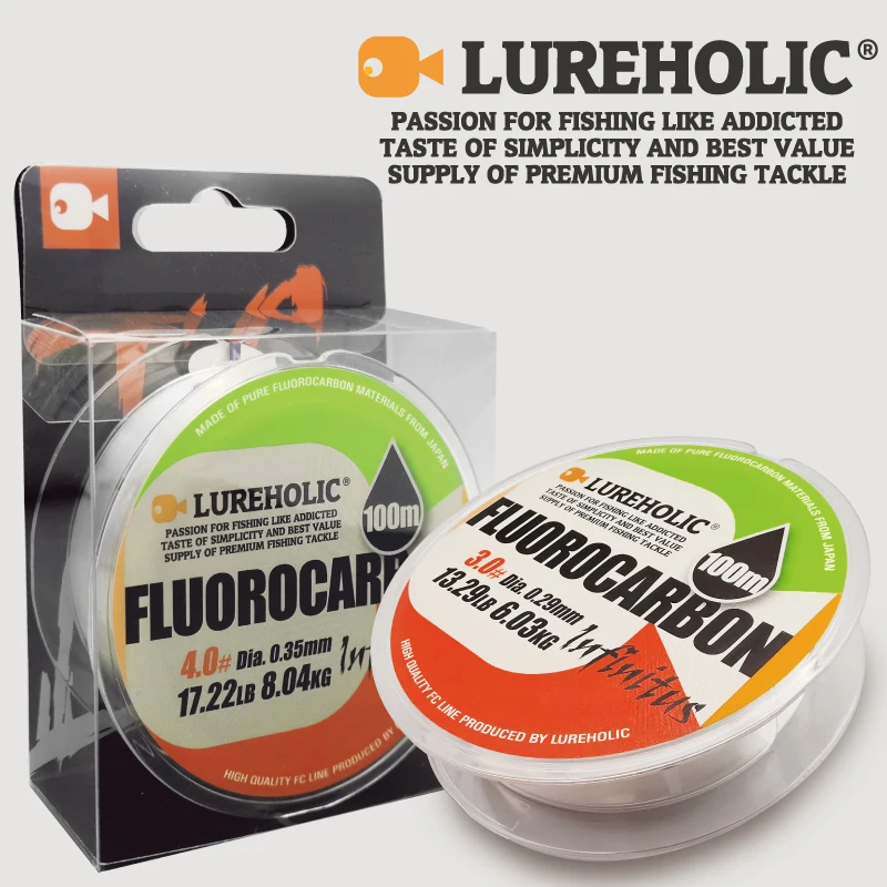 Lureholic Infinity Utra, мягкая 100% фторуглеродная рыболовная леска 100 м 1,0 #-10 # uper, прочная рыболовная леска, высокая износостойкость (art.: 3920bbbc0509e) - 3920bbbc0509e