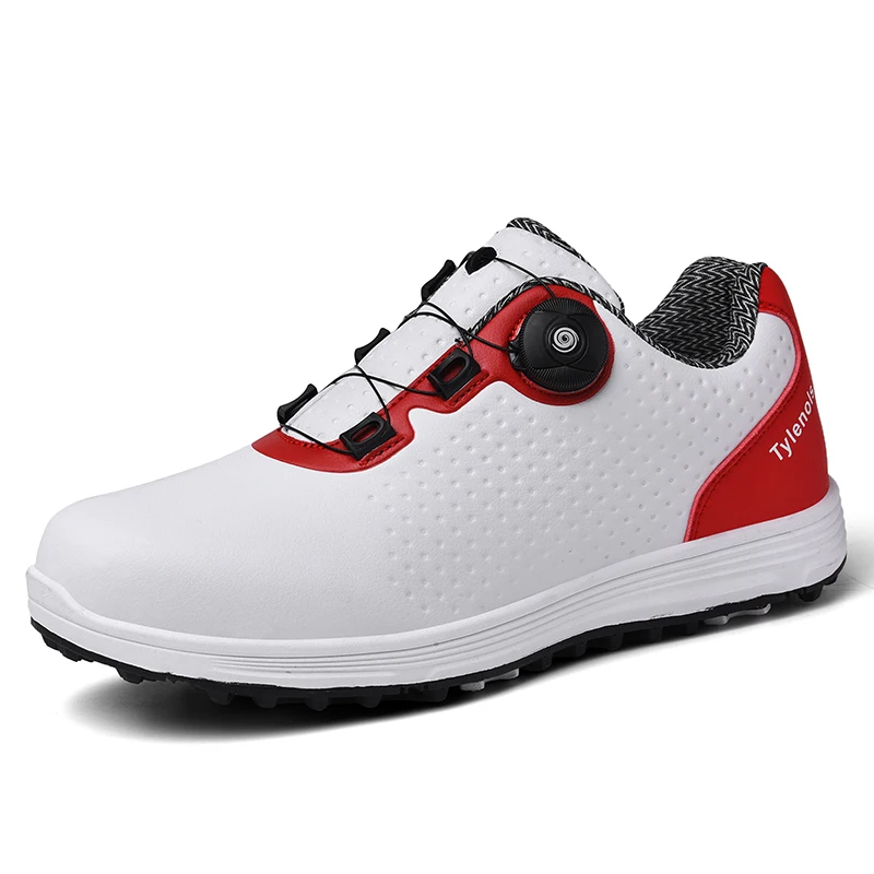 New Men Professional Golf Shoes Waterproof Spikeless Sneakers Rotating Buckle Outdoor Trainer Big Size Athletic Men Golf Sneaker