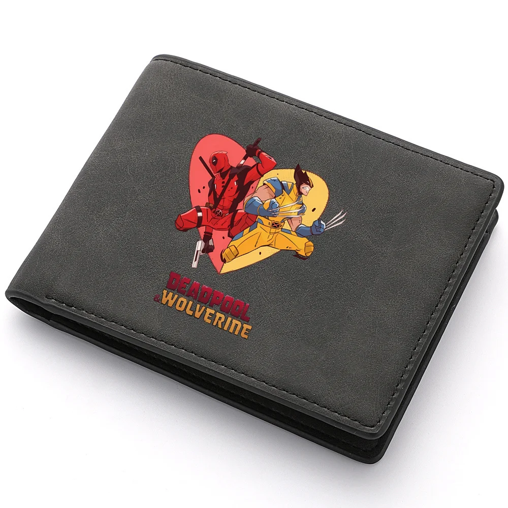 Новинка мужской бумажник Deadpool &amp Wolverine короткий кошелек деловой Повседневный