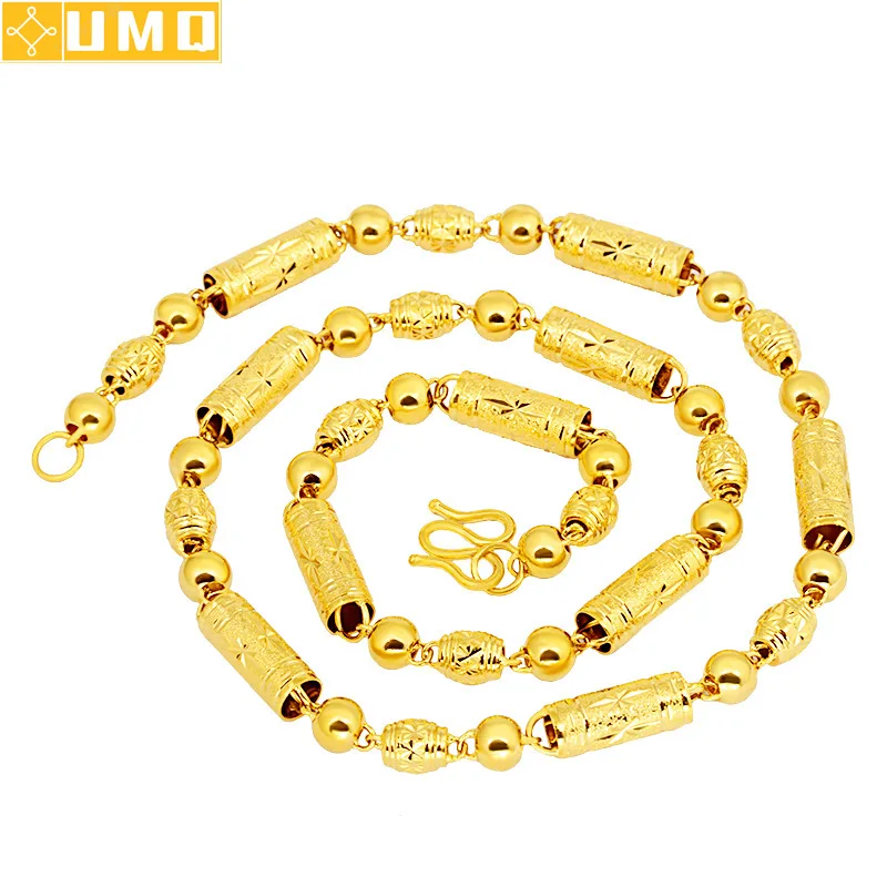 

24k Gold Filled Not Fade Necklace for Unisex Fine Hiphop Party De Bizuteria Bijoux Men Colgante Naszyjnik Gold Jewelry Gifts