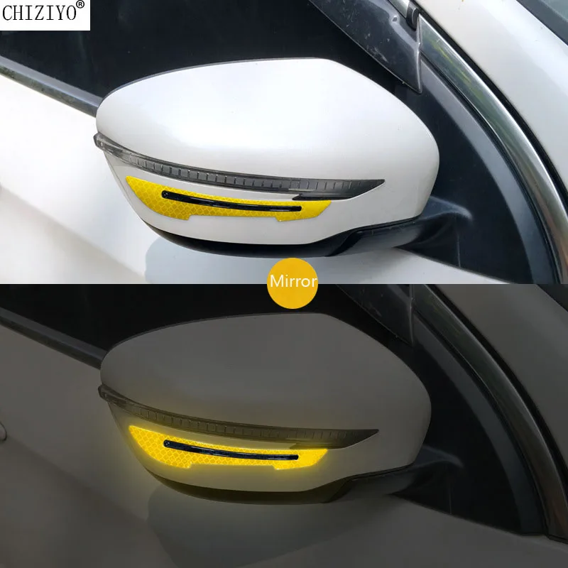

Reflectante Car Stickers Reflector Rearview Mirror Reflective Tape Exterior Warning Strip Protect Car Body Car Accessories