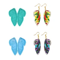 crystal butterfly wings earrings epoxy resin molds diy jewelry casting butterfly pendant necklace keychain craft silicone mold