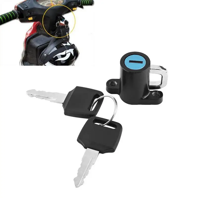 

Motorcycle Helmet Lock Universal Motorbike Bike Helmet Lock CarStyling Hanging Hook Helmet Lock Hook With 2 Keys