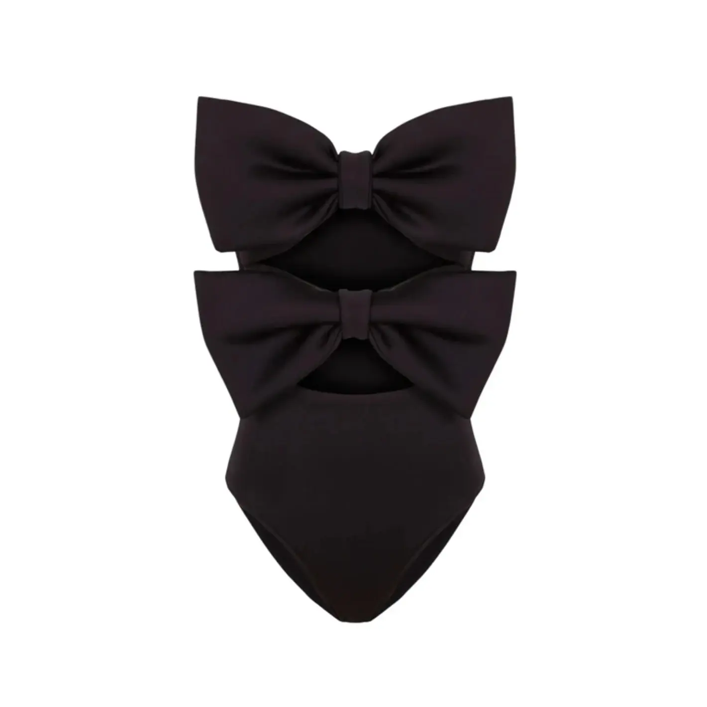 Слитный купальник FLAXMAKER с красным бантом и вырезом саронг летний женская пляжная