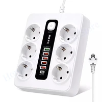 switch 6ac 4usb pd 20w fast charging qc3 0 eu power strip socket electrical smart usb extension socket