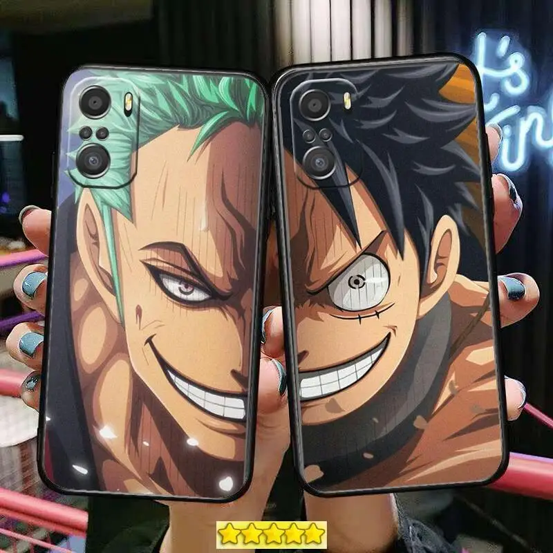 

Luffy Zoro One piece For Xiaomi Redmi Note 10S 10 9T 9S 9 8T 8 7S 7 6 5A 5 Pro Max Soft Black Phone Case