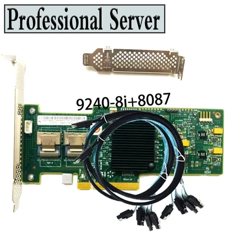 LSI 9240-8i 6 Гбит/с SAS HBA 9211-8i HBA FW:P20 9211-8i IT Mode PCIe Расширительная карта unRAID 2 * SFF SATA