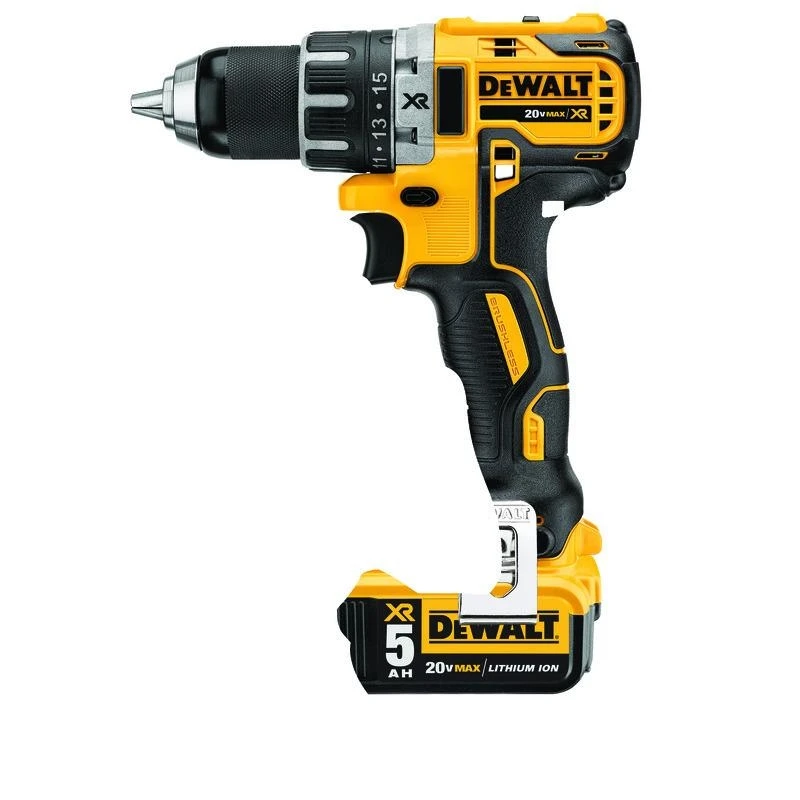 Дрель-шуруповерт аккумуляторная DeWalt DCD791P2 (2 скорости подсветка рабочей зоны