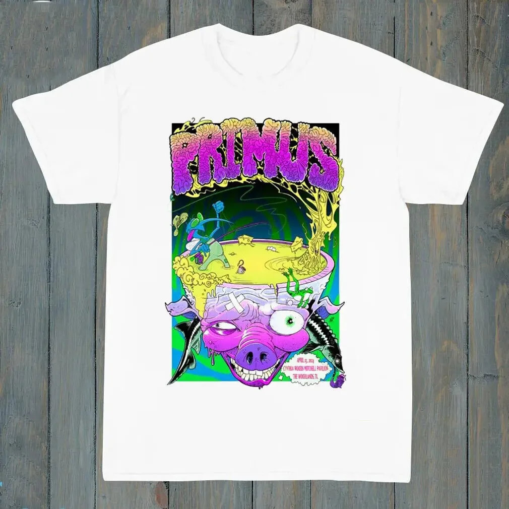 Новая футболка Primus 2024 Tour Band из хлопка подарок для фаната от S до 5XL