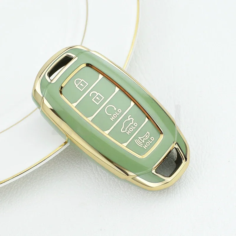 

5-кнопочный чехол для автомобильного ключа из ТПУ для Hyundai Palisade 2021 Ix35 Tucson Accent Santa Fe Solaris ELANTRA Azera, аксессуары для ключей