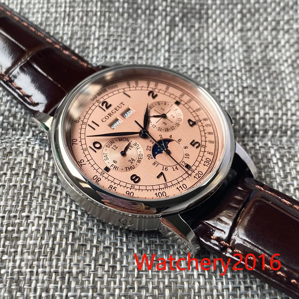 Новинка автоматические мужские часы corgдругие 42 мм с функцией месяца недели года