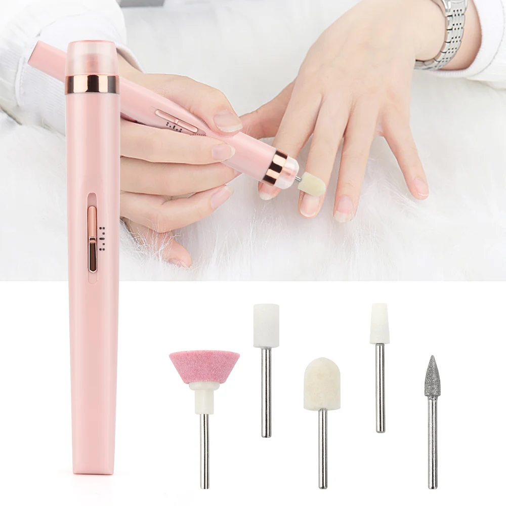 

Electric Nail Set Manicure Set 5 In 1 Manicure Machine Nail Drill File Grinder Grooming Kit Nail Buffer Polisher Remover