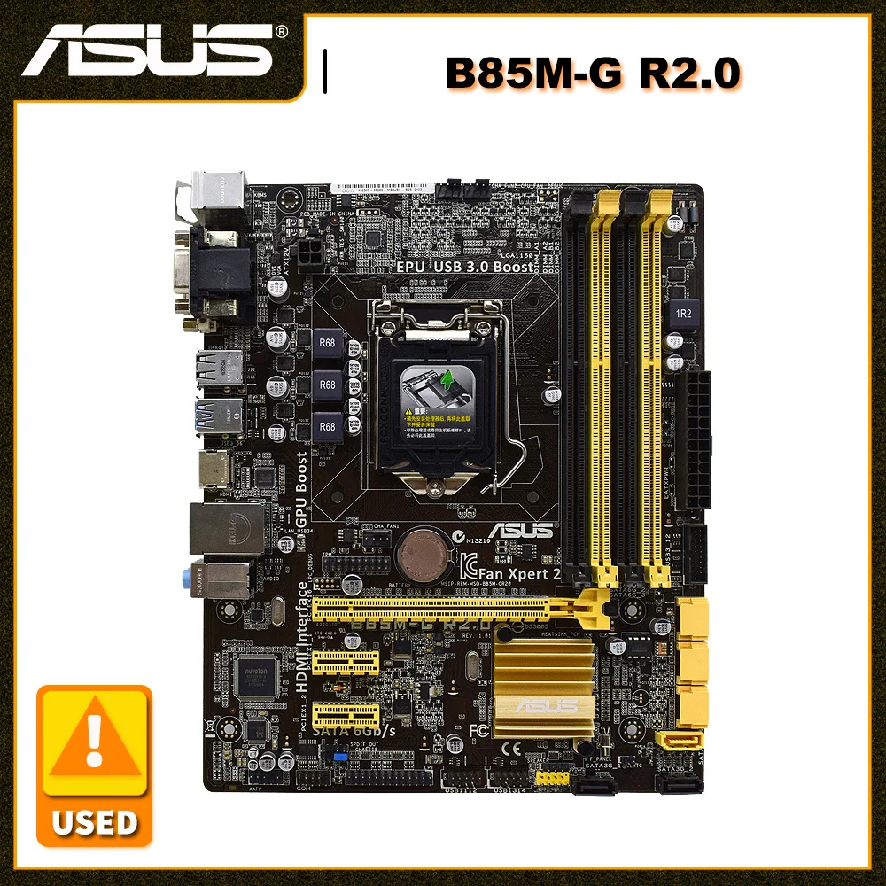 

Материнская плата ASUS B85M-G R2.0, LGA 1150, Intel B85, B85M, DDR3, 16 Гб, поддержка Xeon