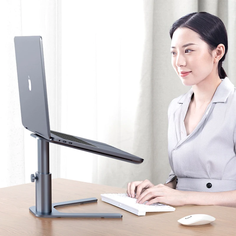 

Aluminum Laptop notebook holder which can be adjusted ergonomic support computer holder riser for laptop Air Pro Dell HP Lenovo