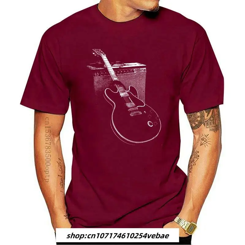 

New Legendary Vintage Blues Guitar And Amp T Shirt Guitar Amp Electric Semi Acoustic Es335 Blues Guitarist Teacher Player Fan