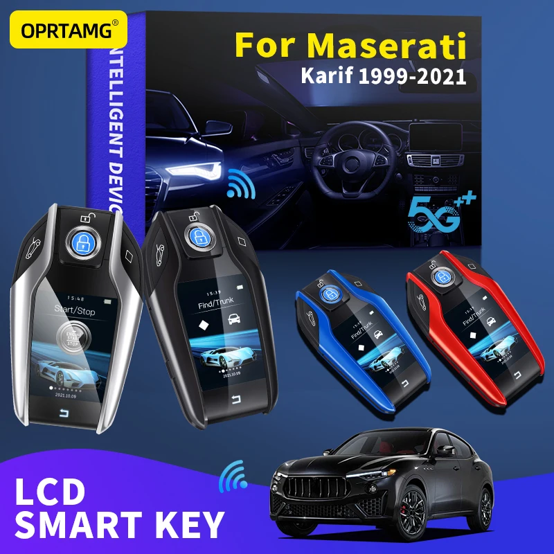 

OPRTAMG For Maserati Karif 1999 2000 2001 2002 2003 2004 2021 Car Smart Remote Control Key LCD Display for Keyless Smart Key