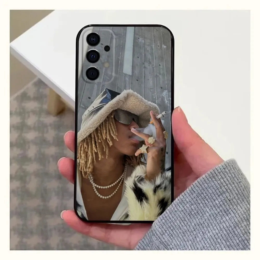 Чехол для телефона Rapper R-Rich Amiri Samsung Galaxy A13 A21s A22 A31 A32 A52 A53 A71 A80 A91 Мягкий черный чехол